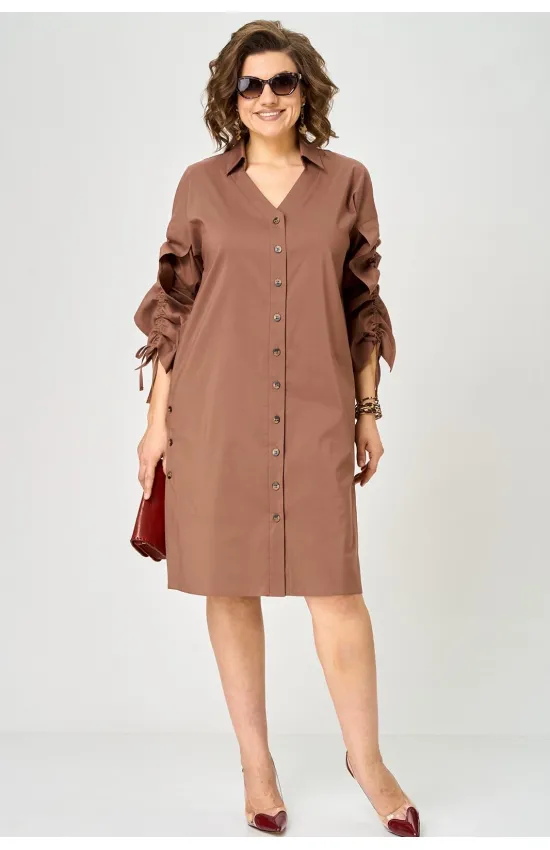 Платье Eva Grant 7102 молочный шоколад