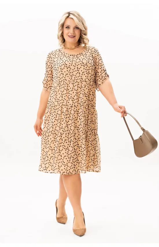 Платье Algranda 4150 Черный,бежевый