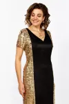 Платье Mira Fashion 5632 черный+золото