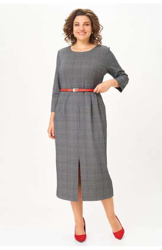 Платье Svetlana Style 2166 серый клетка