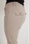 Брюки Mirolia 951 бежевая  ёлочка
