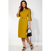 Платье Карина Делюкс М-1208горчица горчица, черный