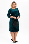 Платье Algranda 4116-4 Черный,Изумруд