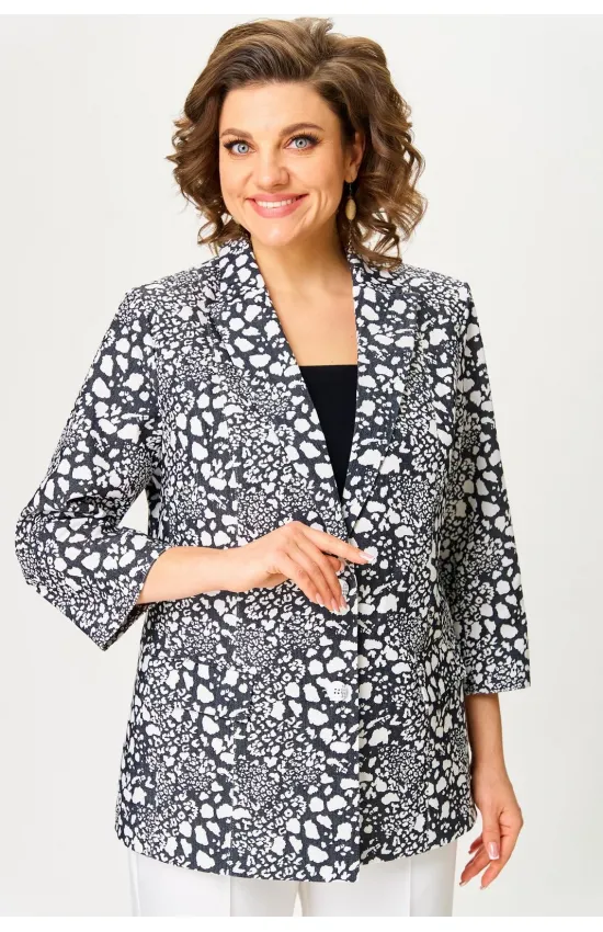 Пиджак Белэльстиль 412-303 черно-белый