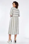 Платье Jurimex 3060 белый+серый+оливковый