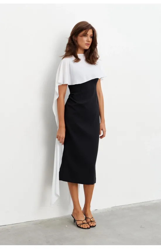 Платье Kavari 1135 черный/белый