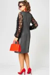 Платье Eva Grant 7284C графит+черный