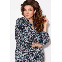 Платье Fita 1191 бежево-бирюзовый