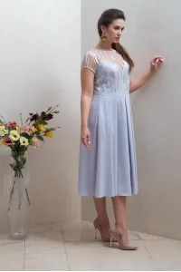 Платье Condra Deluxe 4297 Серый-молочный