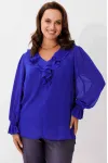Блузка Mislana 1192 сиий Блузка Mislana 1192 сиий