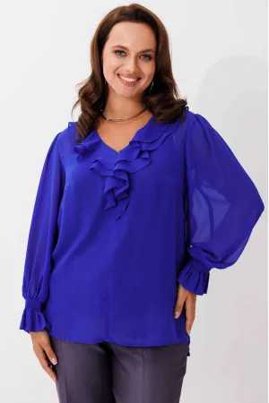 Блузка Mislana 1192 сиий