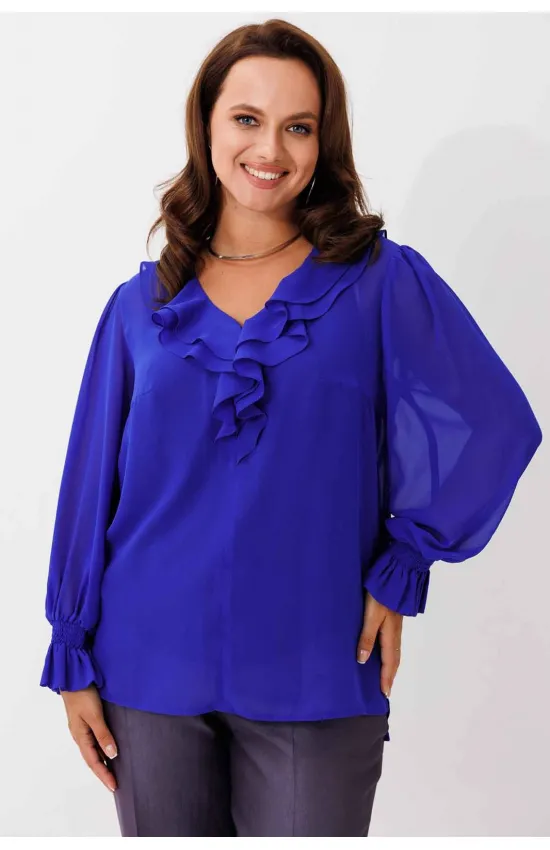 Блузка Mislana 1192 сиий Блузка Mislana 1192 сиий