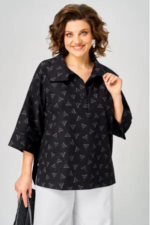 Блузка Michel Chic 786 черный, зонтик