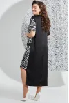 Платье Mira Fashion 5533 черный с принтом зебра