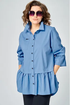 Блузка Eva Grant 7080 голубой