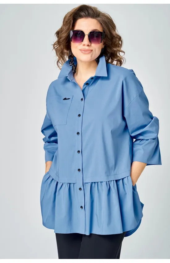 Блузка Eva Grant 7080 голубой