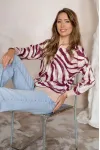 Кофта Nika.pl 0304601 Hajdan-46 Зебра бордо Кофта Nika.pl 0304601 Hajdan-46 Зебра бордо