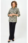 Блузка Белэльстиль 877-326 олива+черный Блузка Белэльстиль 877-326 олива+черный