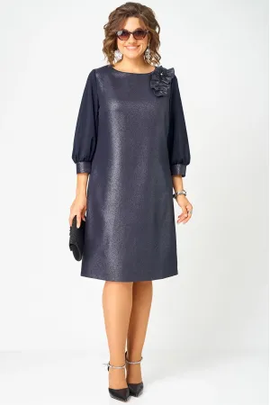 Платье Eva Grant 7310D синий баклажан