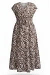 Платье Vittoria Queen 27803 молочно-коричневый принт