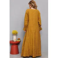 Платье Амулет 9907 горчица 170
