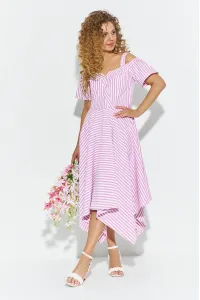 Платье Euromoda 704 розовая полоса