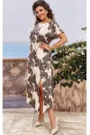 Платье Vittoria Queen 25703 бежевый+принт цветы Платье Vittoria Queen 25703 бежевый+принт цветы