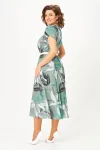 Платье Swallow 843.6 мятный/принт «тропические листья»