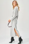 Платье Laikony 573 серый диагональ