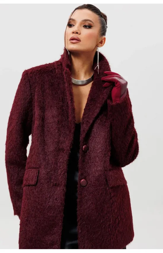 Пальто Mislana 1148 бордовый