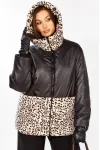 Куртка Lady Secret 7296 Черный+леопард Куртка Lady Secret 7296 Черный+леопард