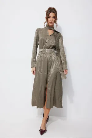 Платье Люше 4248 оливка