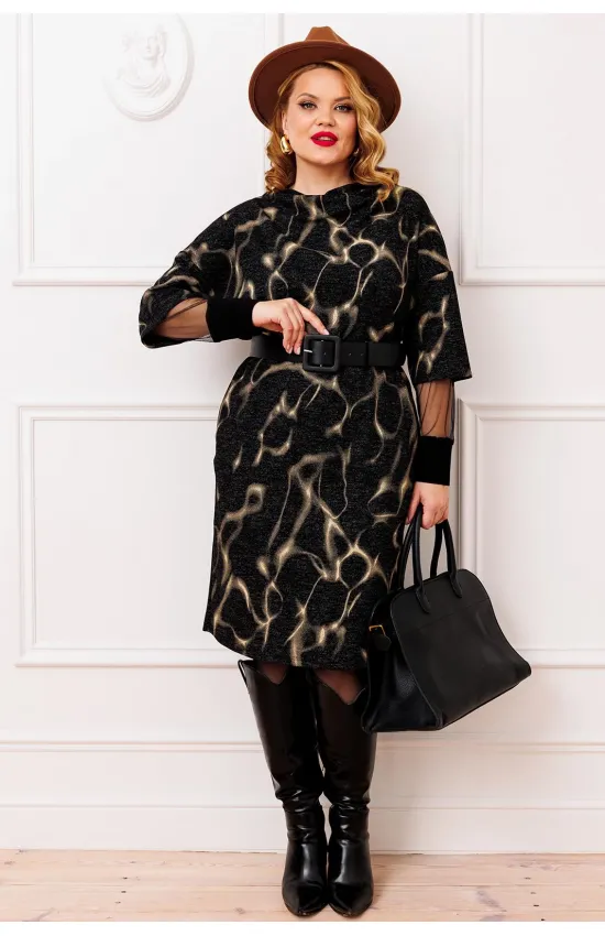 Платье Agatti 5814 черный с золотом