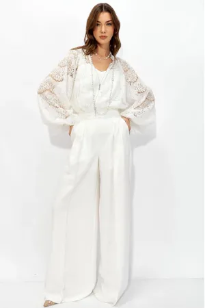 Блузка Люше 4333 молоко