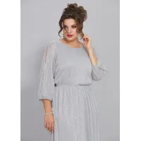 Платье Mira Fashion 5446-3 серебро