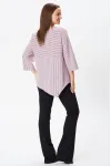 Блузка Modema 769-2 розово-серая полоска
