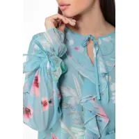 Платье Anelli 1019 бирюзовый Платье Anelli 1019 бирюзовый