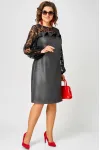 Платье Eva Grant 7284C графит+черный