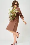 Платье Eva Grant 7102 молочный шоколад