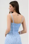 Платье Lenata 16501 голубой с рисунком