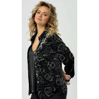 Блузка Condra Deluxe 16236 черно-серый