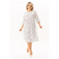 Платье Algranda 4146 Синий,Молочный