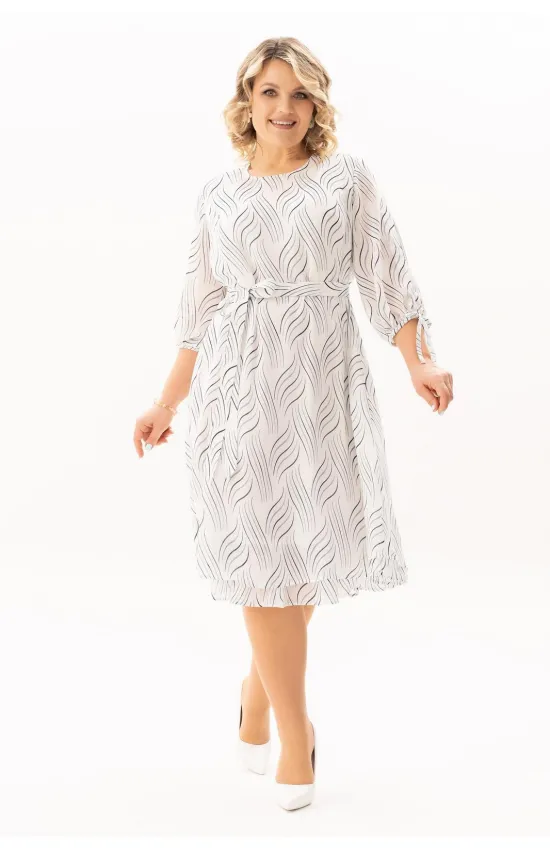 Платье Algranda 4146 Синий,Молочный