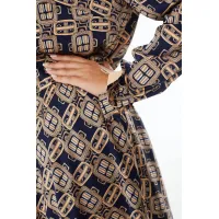 Платье Condra Deluxe 2402 синий-золотой