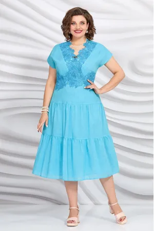 Платье Mira Fashion 5437-3 голубой