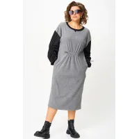 Платье Карина Делюкс М-1401 серый