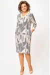 Платье Swallow 782.2 серо-бежевый  принт