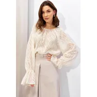 Блузка Люше 4324 молоко