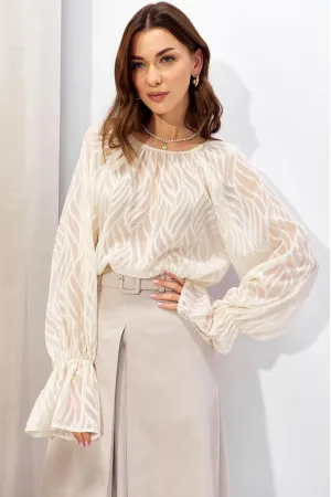 Блузка Люше 4324 молоко
