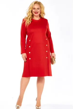 Платье Элль-Стиль 2443/1 красный
